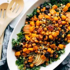 Squash Salad with Kale and Roasted Garlic Dressing-image