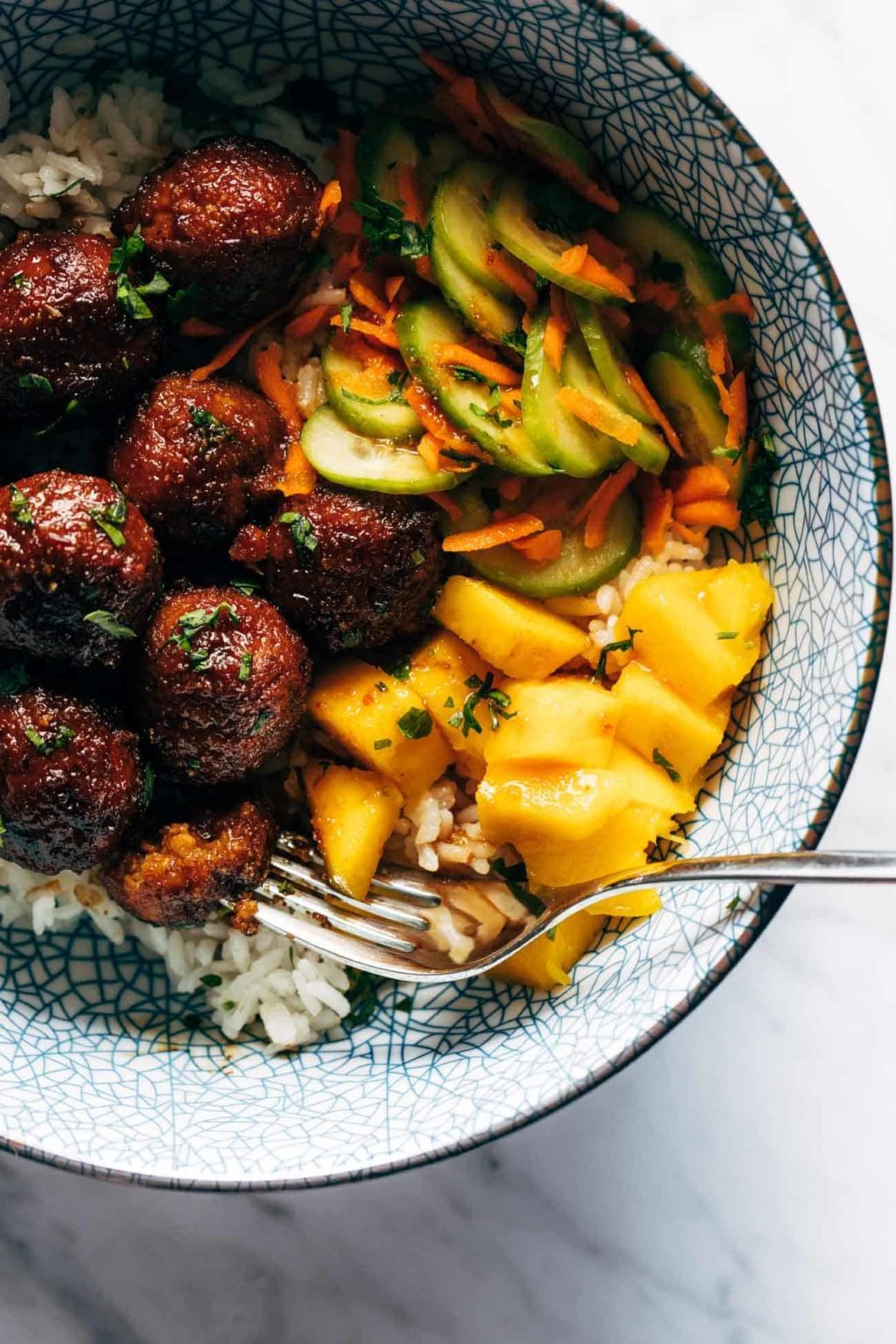 Sticky Ginger Rice Bowls with Pickled Veg and Mango Recipe Pinch of Yum
