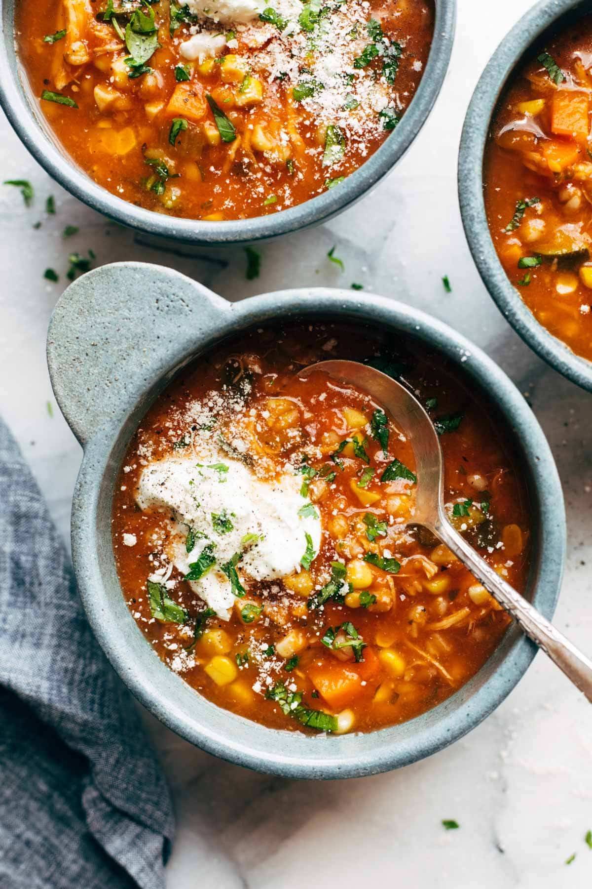 Clean Eating Instant Pot Summer Soup Recipe - Pinch of Yum