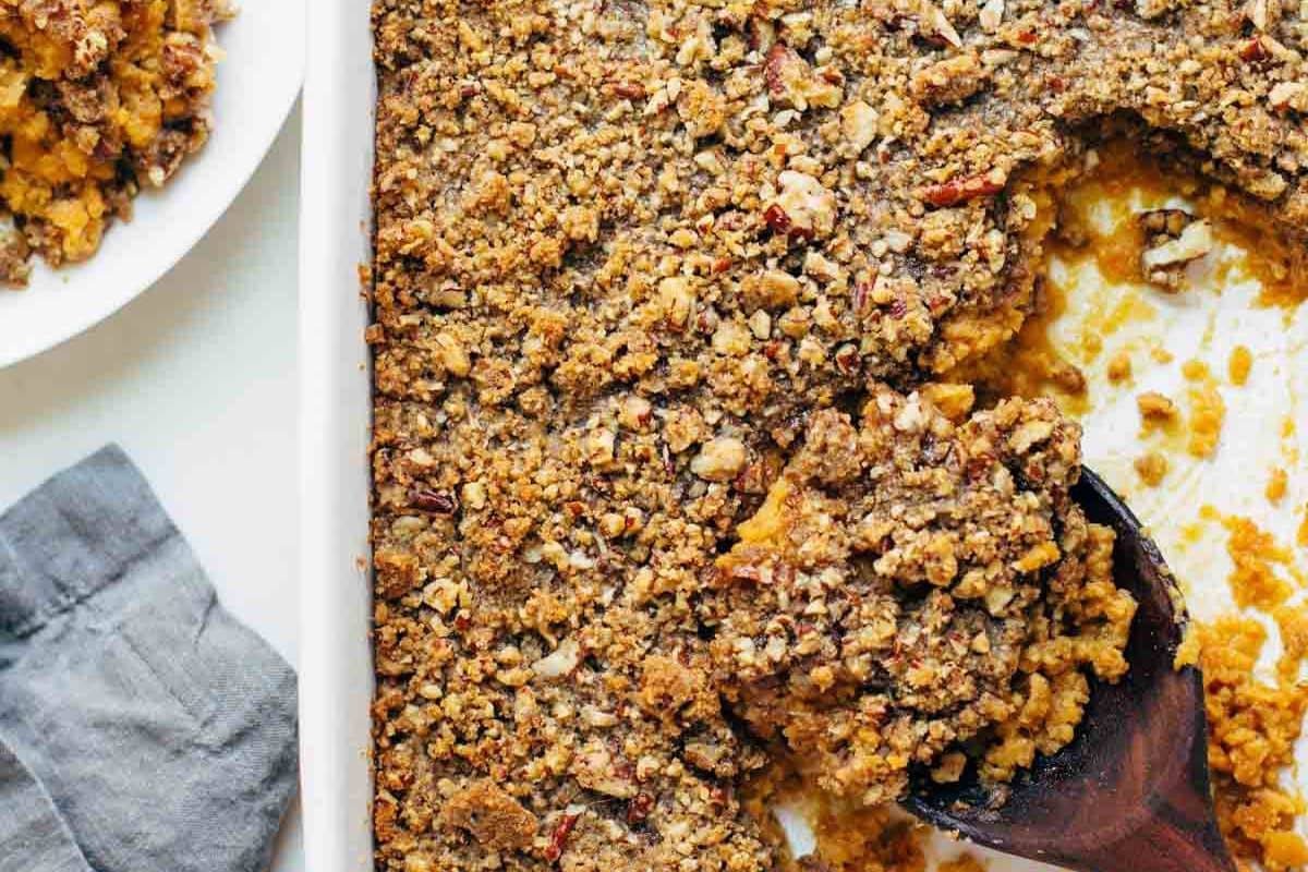 Sweet Potato Casserole | pinchofyum.com