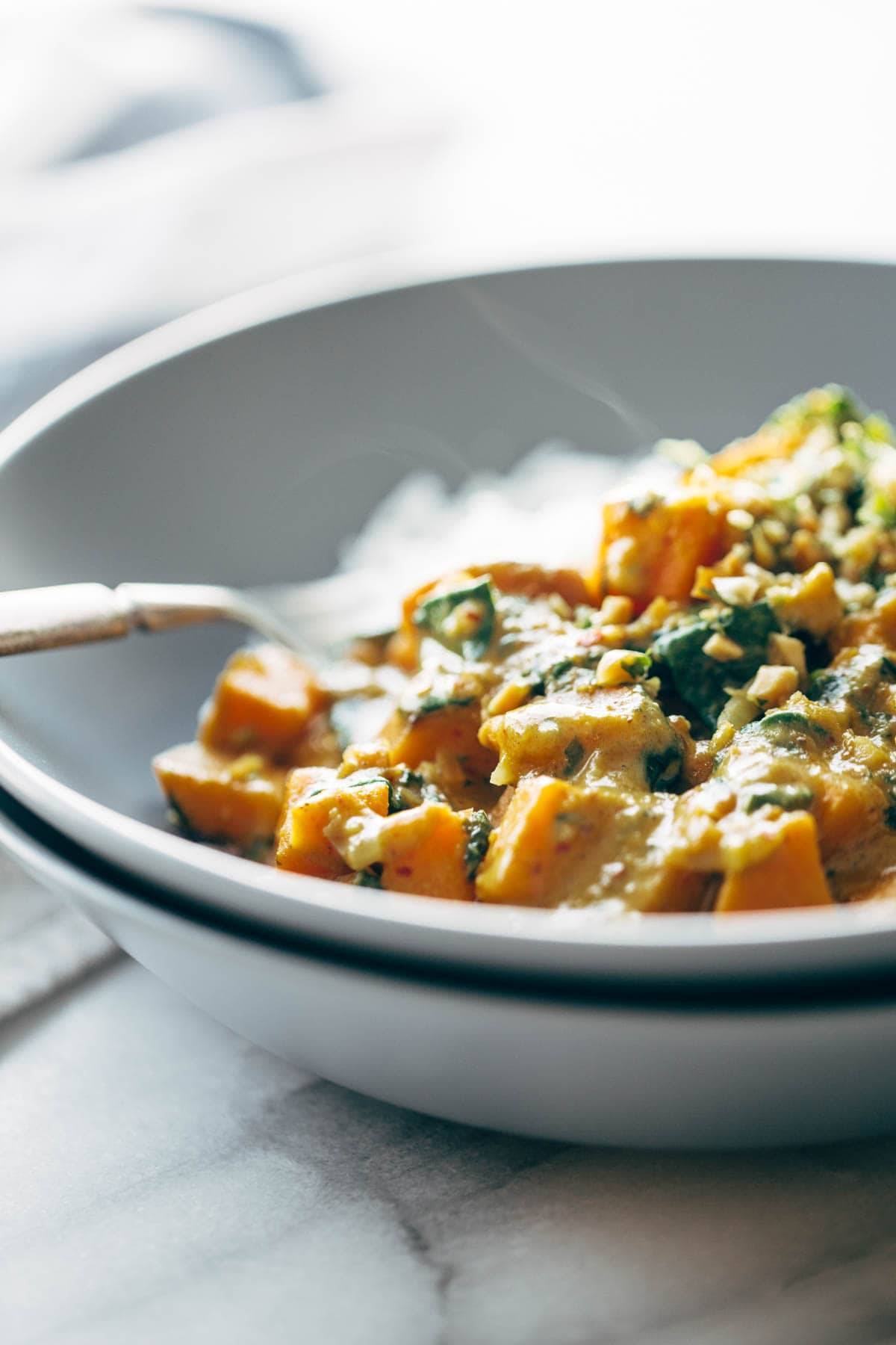 Creamy Thai Sweet Potato Curry Recipe - Pinch of Yum