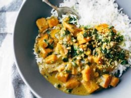 Vegetarian thai green store curry sweet potato