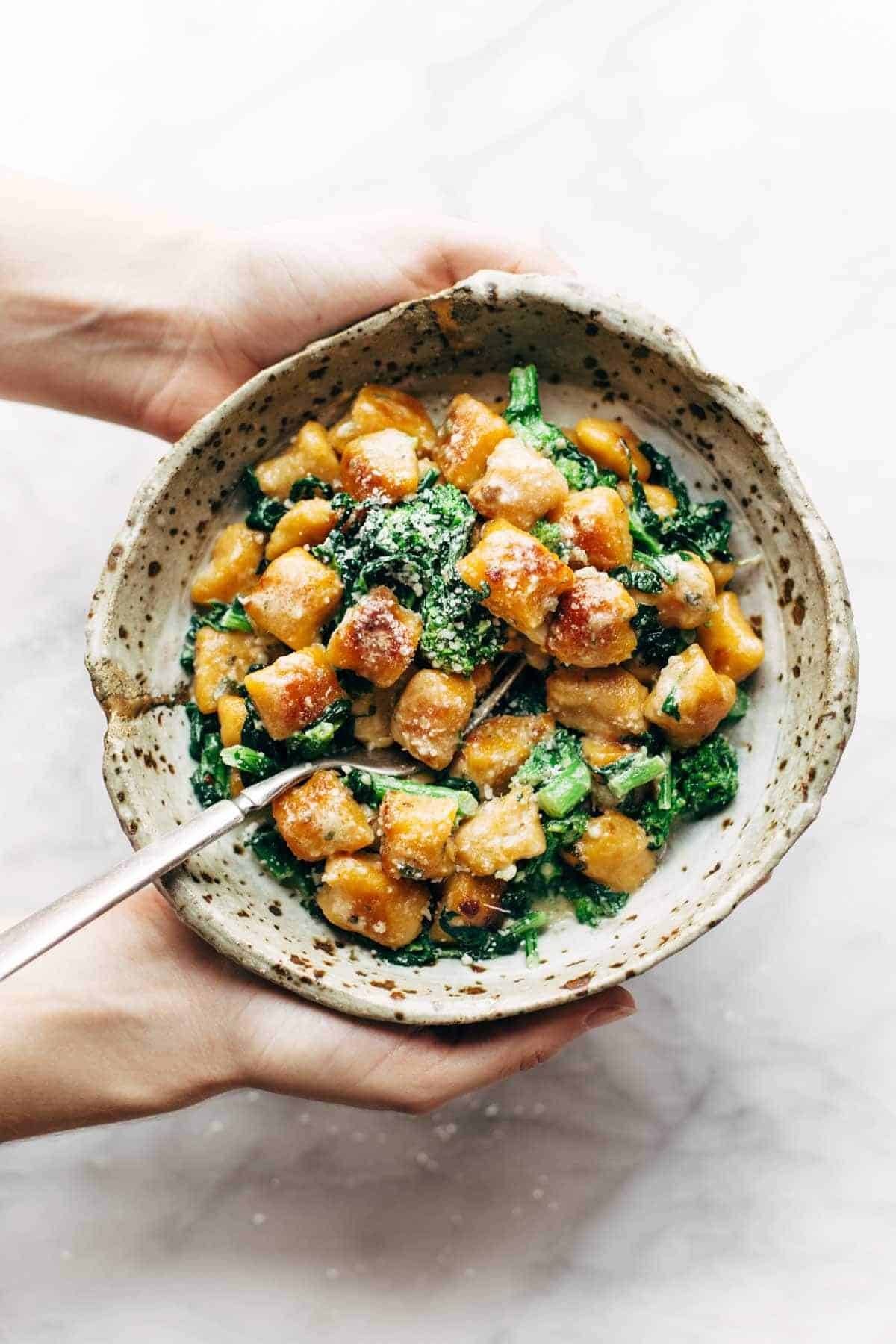 Sweet Potato Gnocchi with Garlic Sage Butter Sauce Recipe - Pinch of Yum