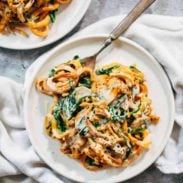 A picture of Creamy Spinach Sweet Potato Noodles with Cashew Sauce