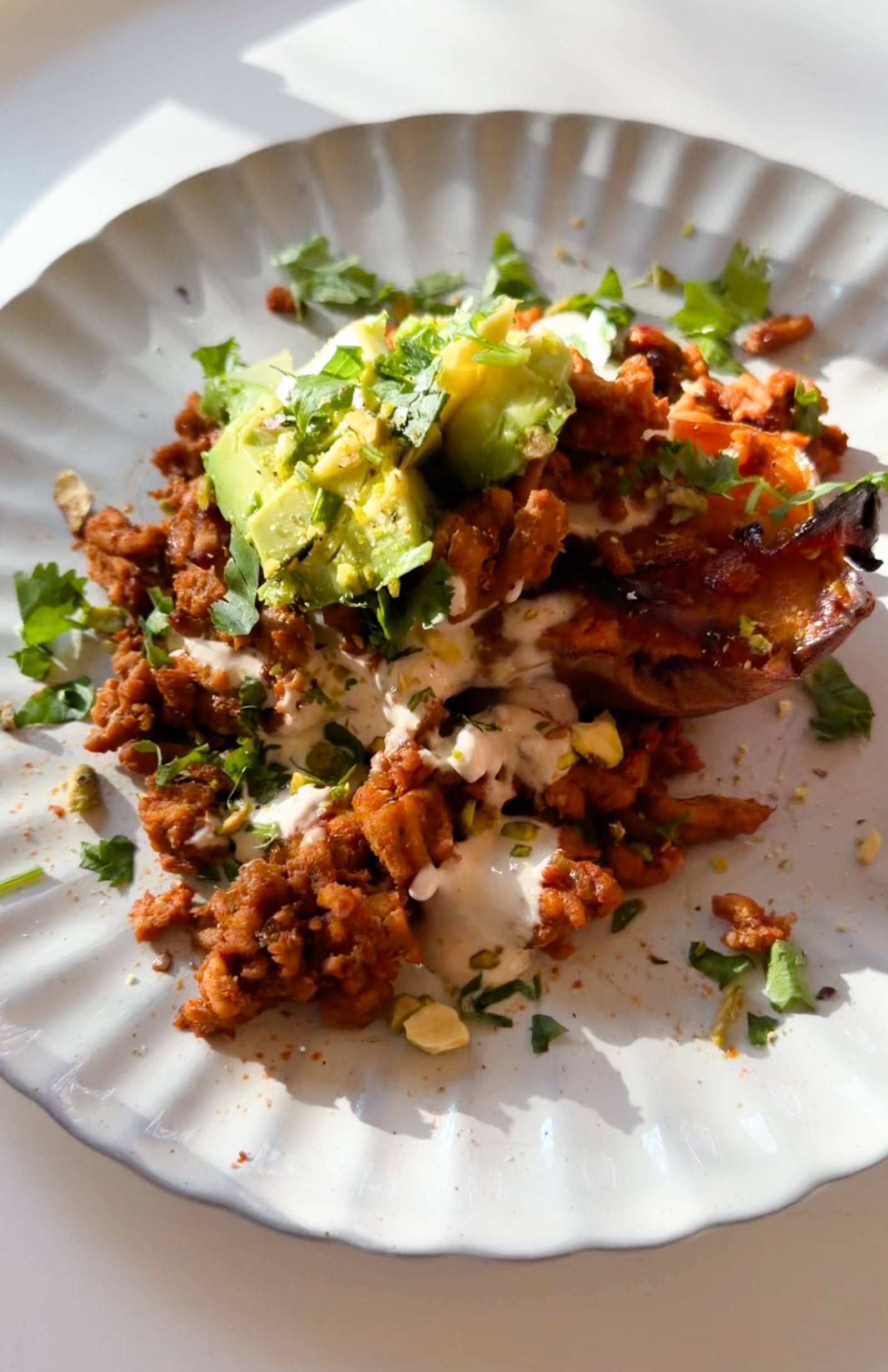Roasted Sweet Potato Stacks with Chipotle Sauce