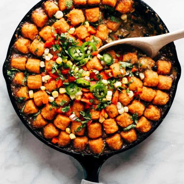 Southwest Sweet Potato Tater Tot Hotdish Recipe Pinch of Yum