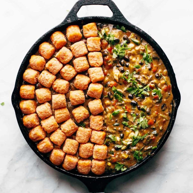 Southwest Sweet Potato Tater Tot Hotdish Recipe Pinch of Yum