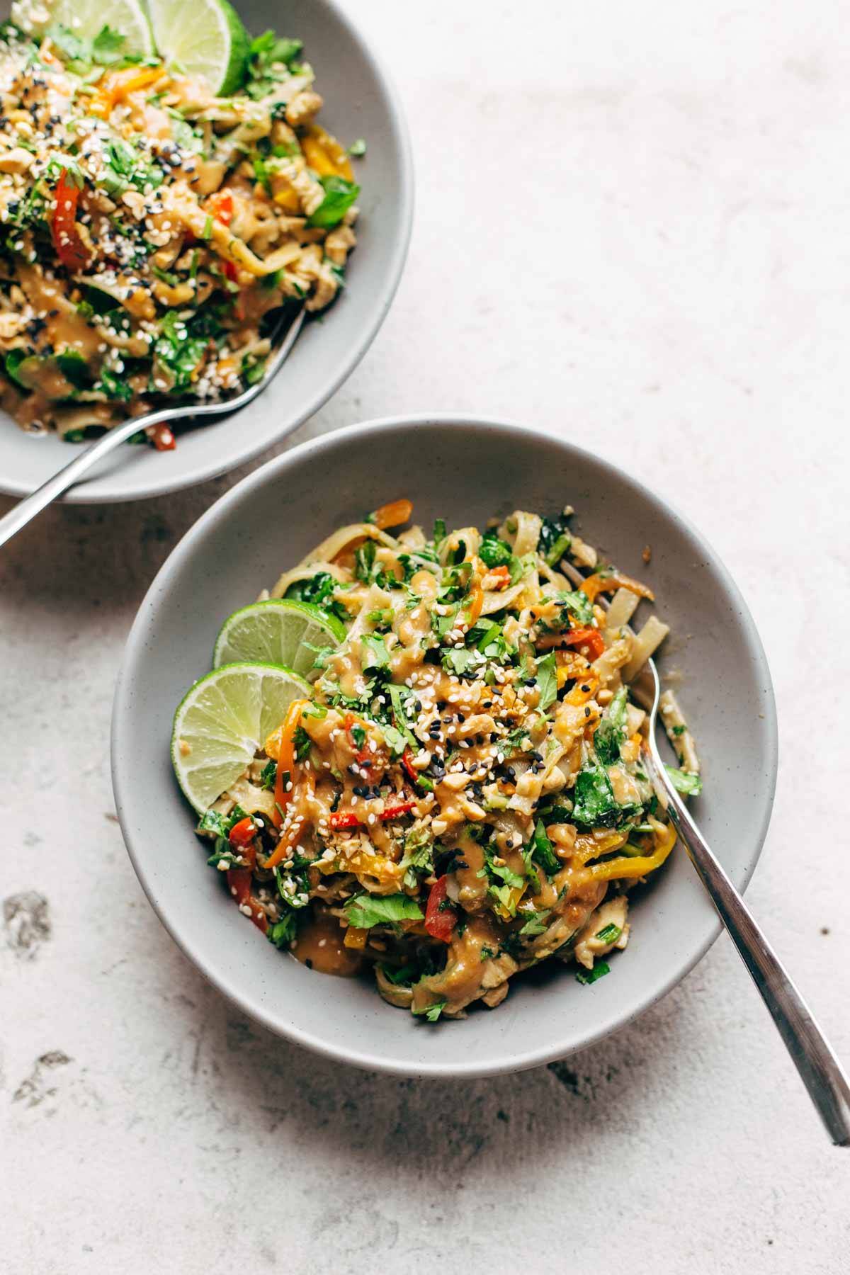 Soba Noodle Salad  Spicy Peanut Chicken Soba Salad Pinch of Yum