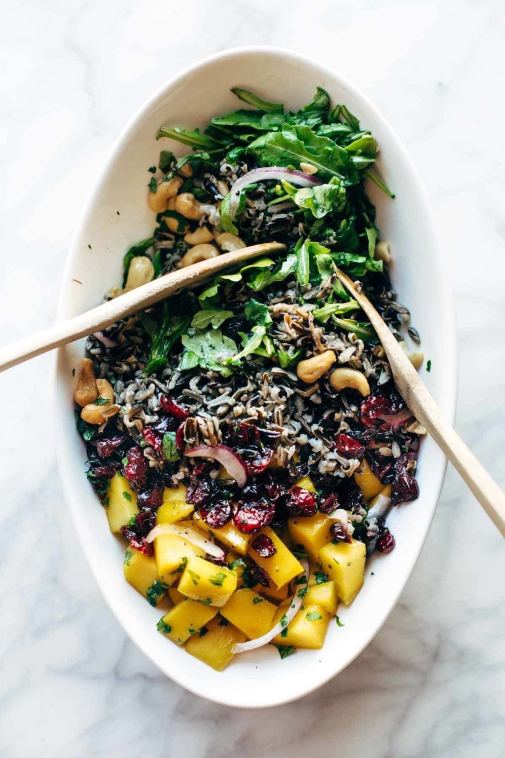 Thanksgiving Salad with Wild Rice and Lemon Dressing Recipe Pinch of Yum