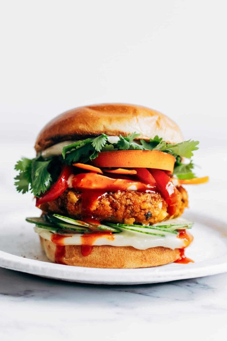 Spicy Tofu Burgers Recipe - Pinch of Yum