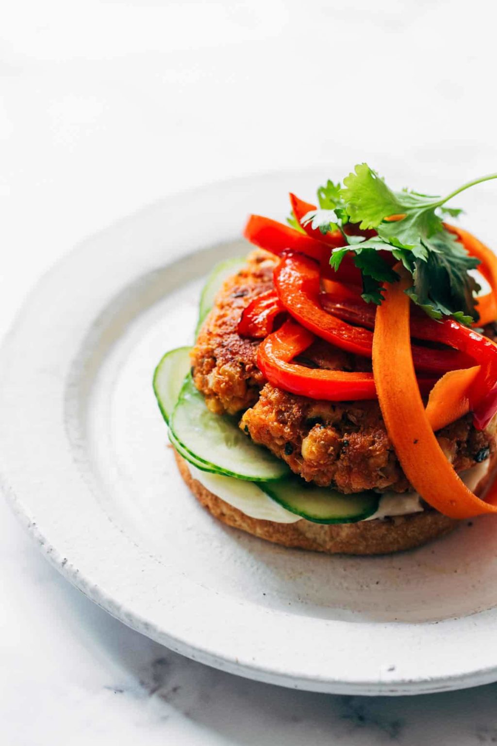 Spicy Tofu Burgers Recipe - Pinch of Yum