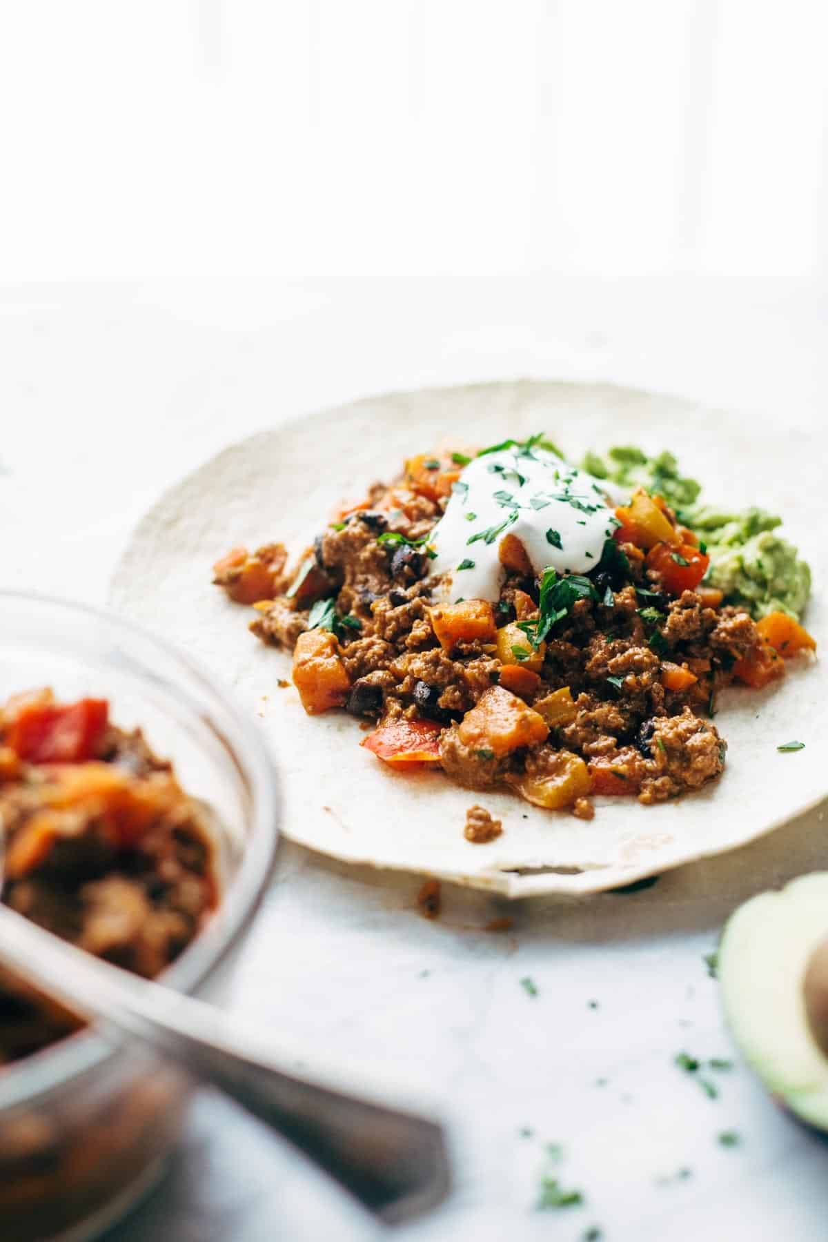 Smoky Chipotle Turkey and Sweet Potato Chili (Instant Pot + Stove