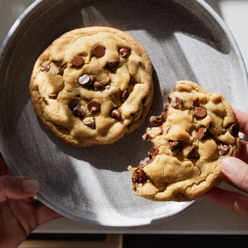 A picture of Two Huge Chocolate Chip Cookies