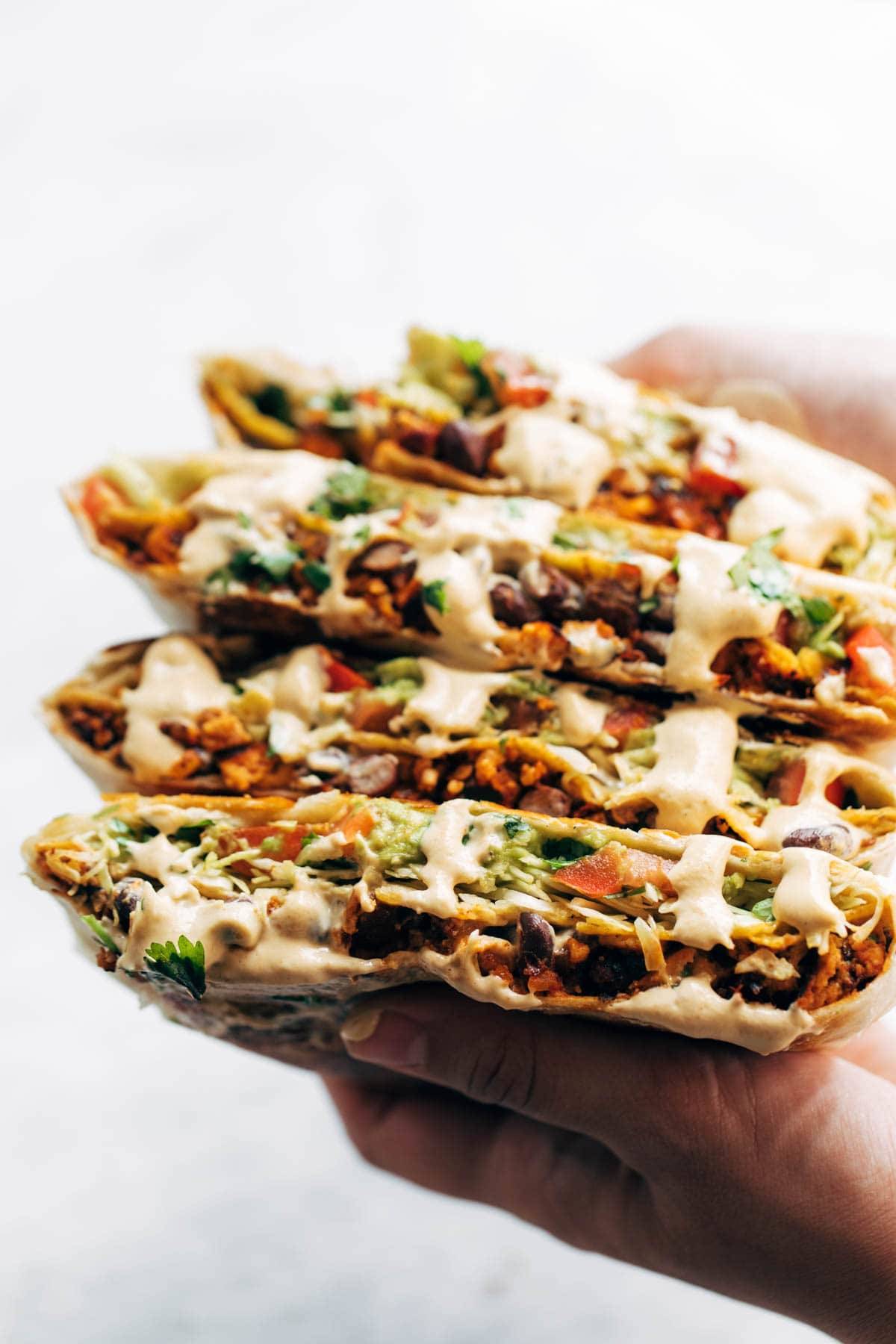 Vegan Crunchwrap Supreme Recipe  Pinch of Yum