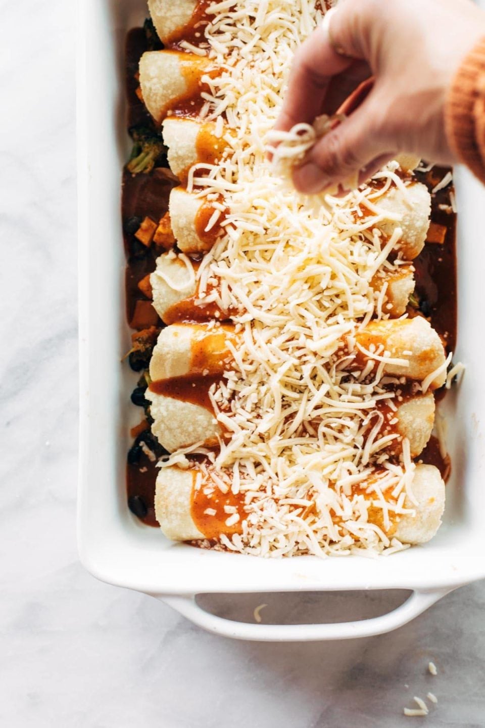 Easy Veggie Enchiladas Recipe Pinch of Yum