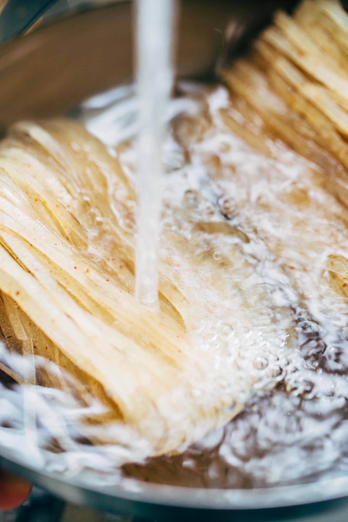 Pad Thai Noodles Soaking