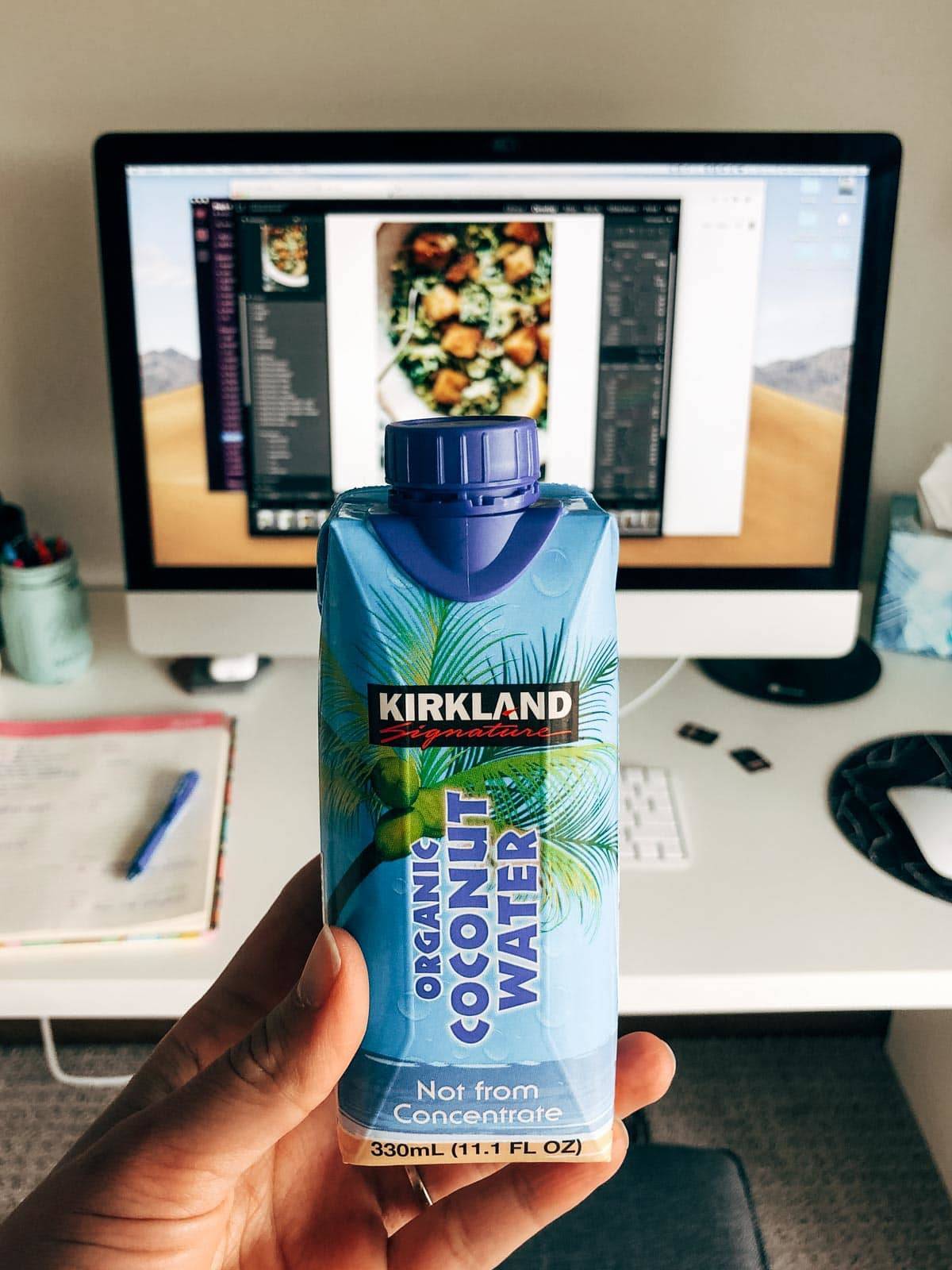 Kirkland Organic Coconut Water.