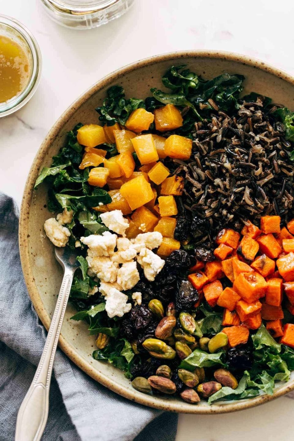 Winter Grain Bowl with Balsamic Dressing Recipe - Pinch of Yum