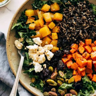 Winter Grain Bowl with Balsamic Dressing Recipe - Pinch of Yum