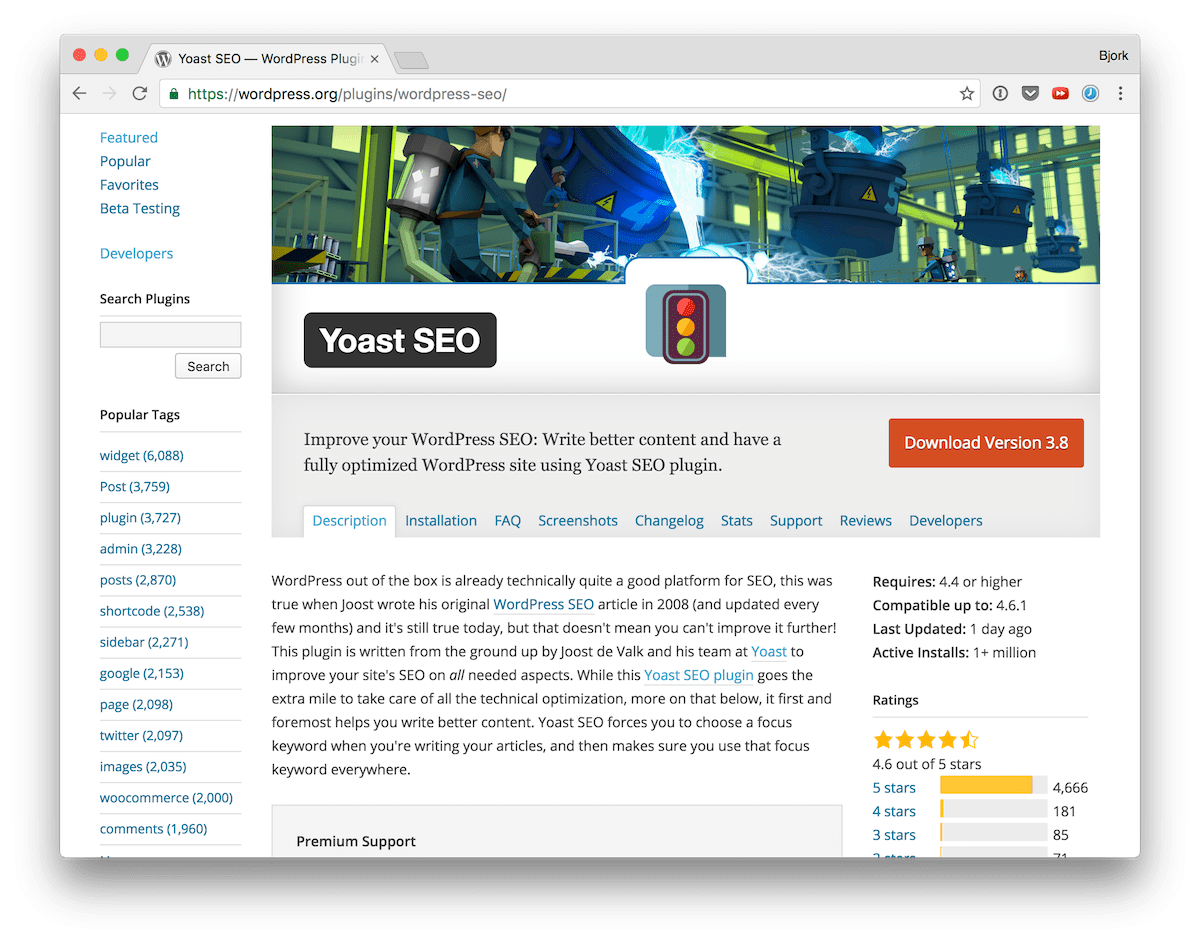 Yoast SEO WordPress Plugin.