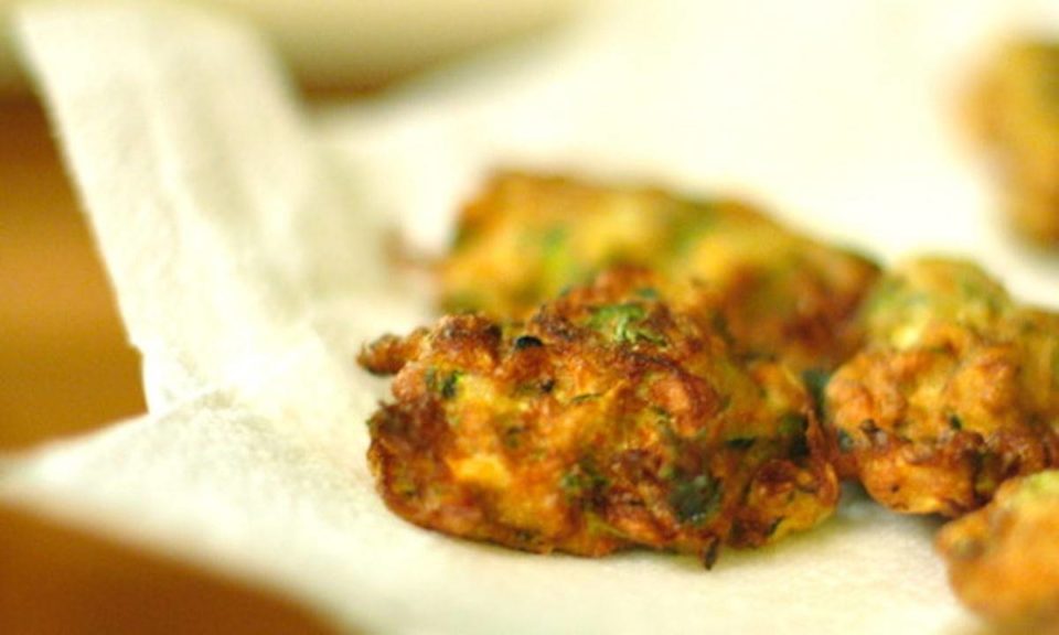Zucchini Fritters & Goat Cheese Sauce Recipe Pinch of Yum