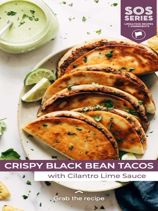 Crispy Black Bean Tacos