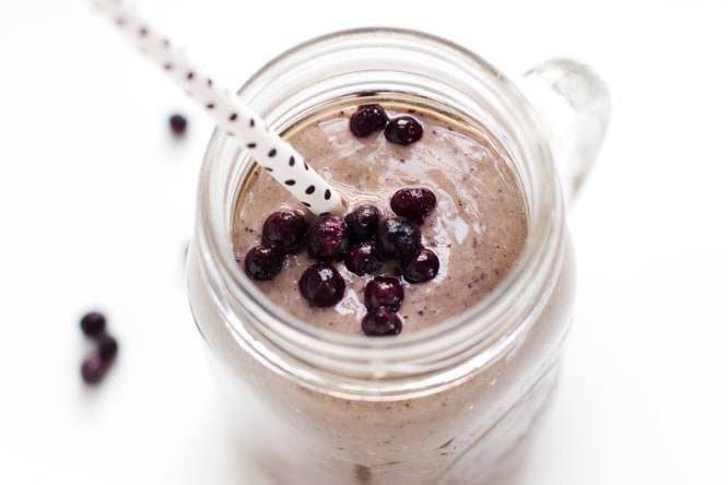 Honey and Wild Blueberry Smoothie.