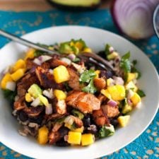 Caribbean Jerk Salmon Bowl with Mango Salsa-image