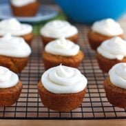A picture of Carrot Cake Cupcakes with Cream Cheese Frosting