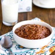 A picture of Champorado {Chocolate Coconut Sticky Rice}