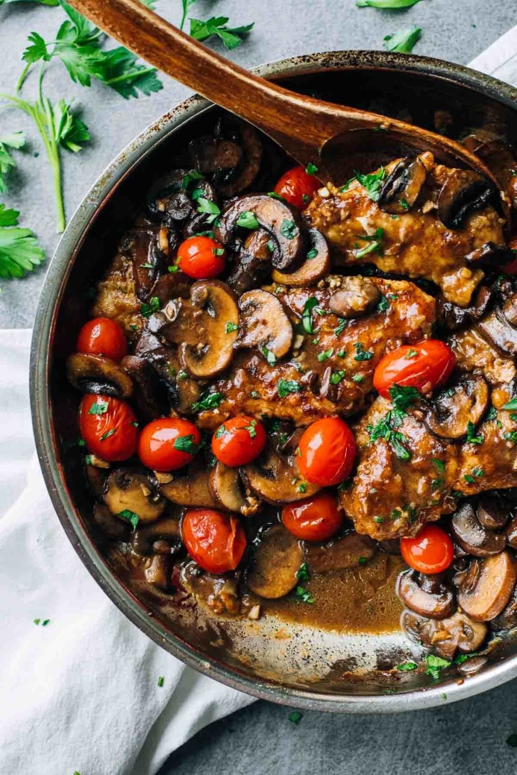 Drunken Chicken Marsala With Tomatoes Recipe - Pinch Of Yum