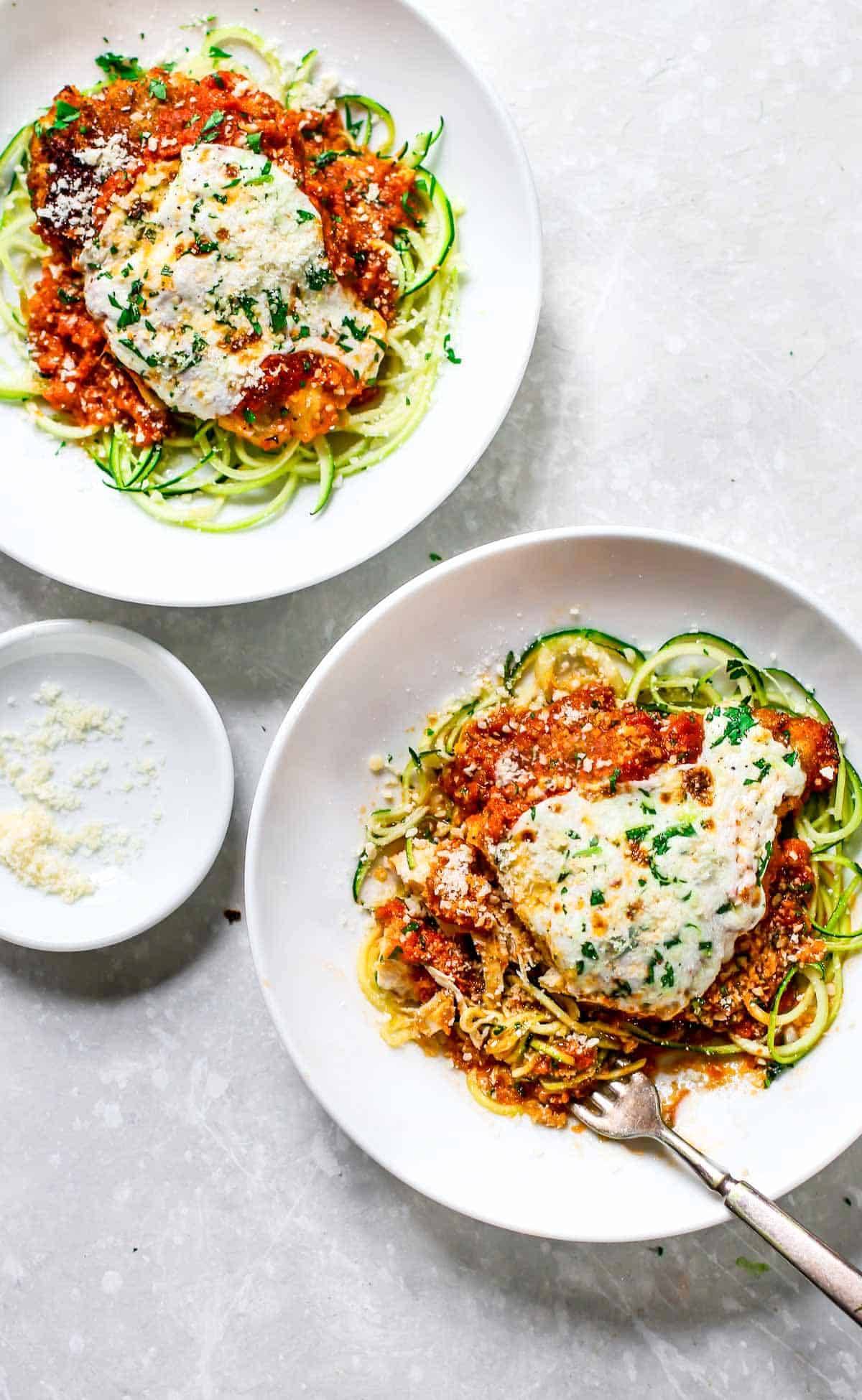 Parmesan Chicken Linguine. Quick & easy but dinner party ready!