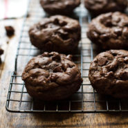 Thick and Fudgy Double Chocolate Cookies