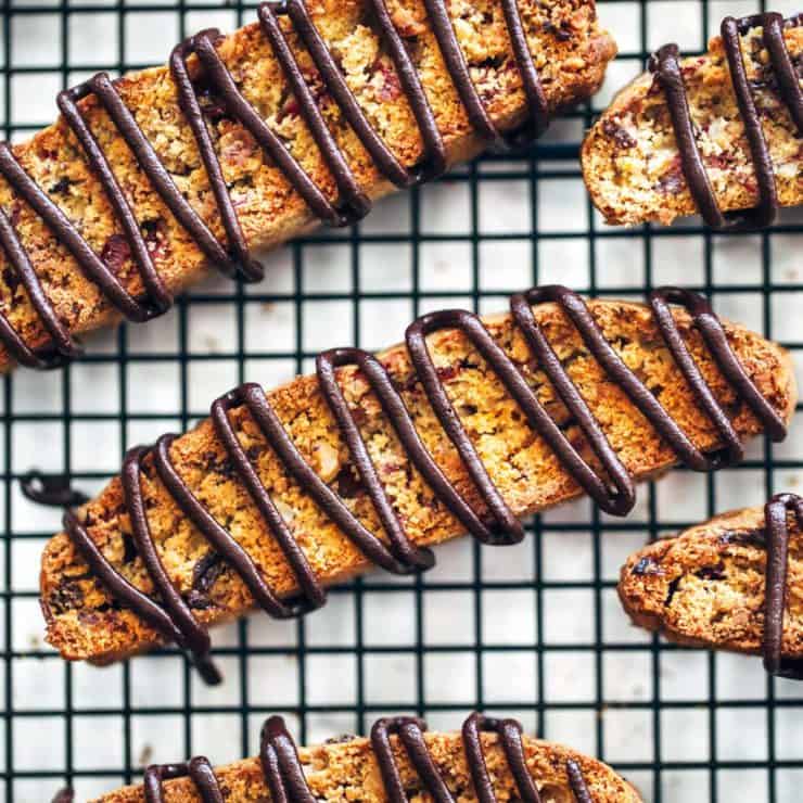 Cranberry Dark Chocolate Biscotti Recipe - Pinch Of Yum