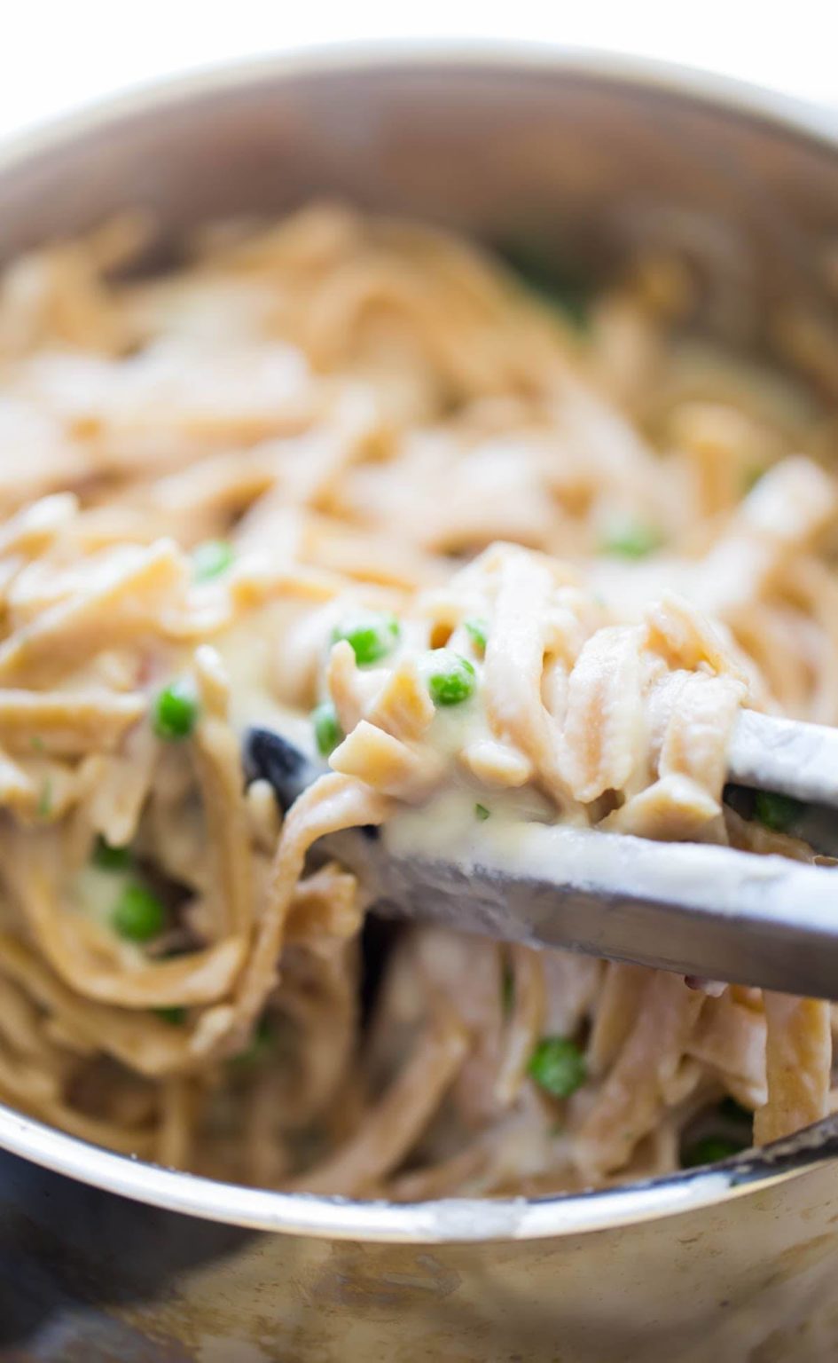 Lightened Up Whole Wheat Fettuccine Alfredo Recipe Pinch of Yum