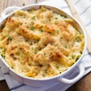 A picture of Garlic Parmesan Chicken Lasagna Bake