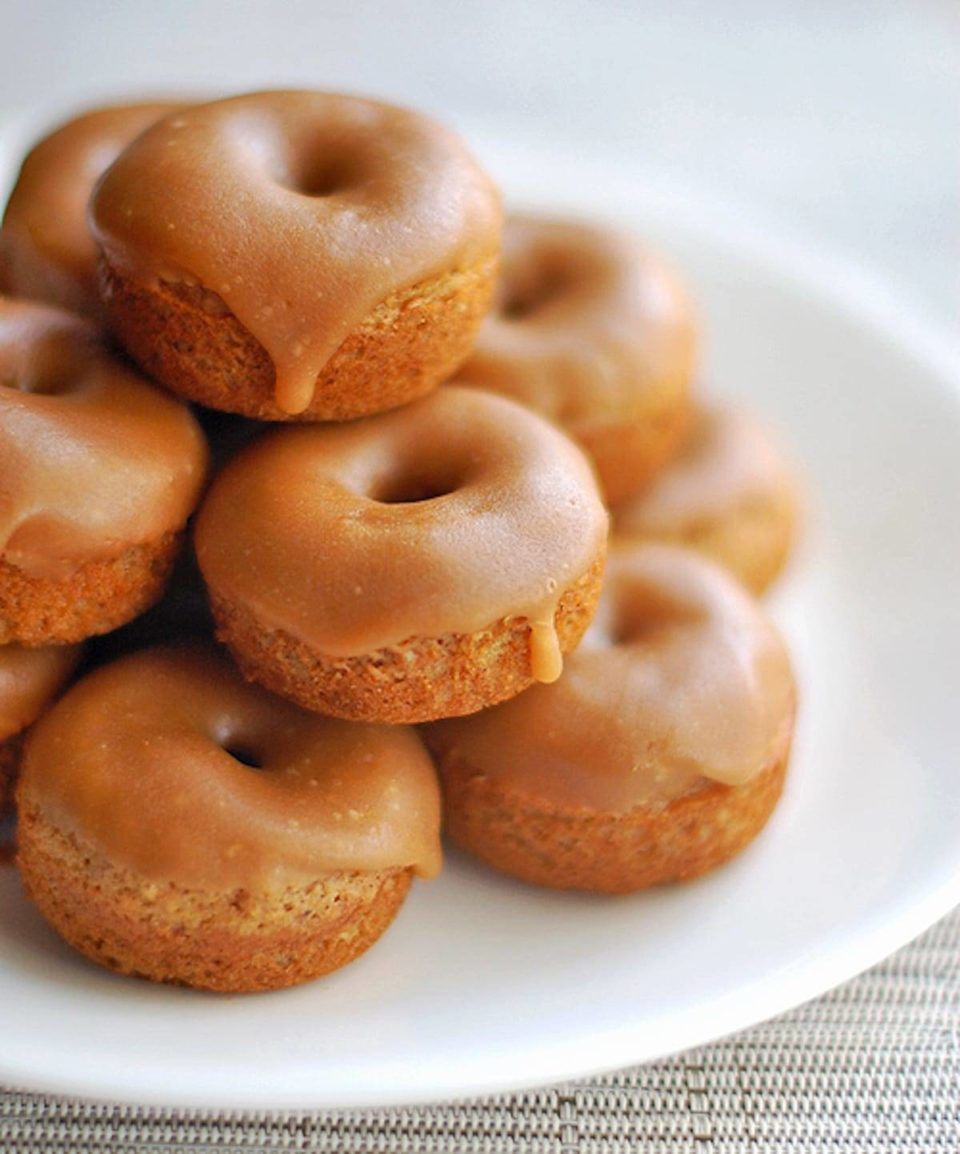 Baked Gingerbread Mini Donuts Recipe - Pinch of Yum