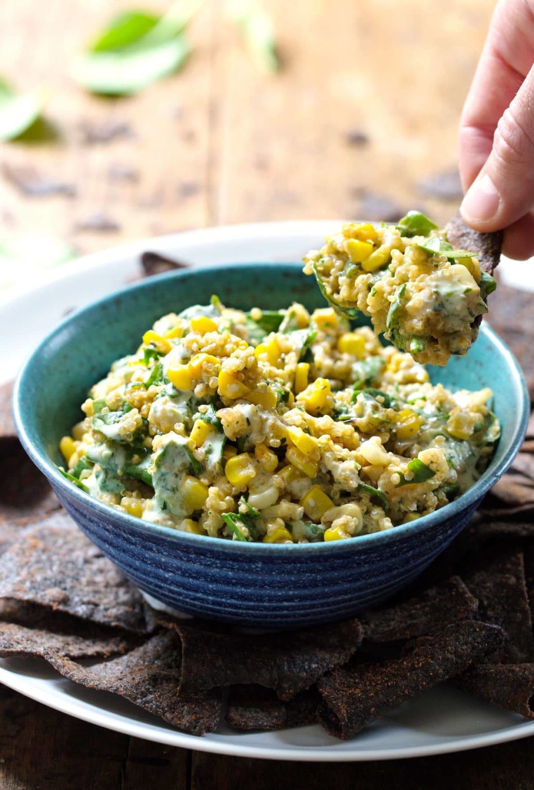Jalapeño Quinoa Corn Dip Recipe Pinch of Yum