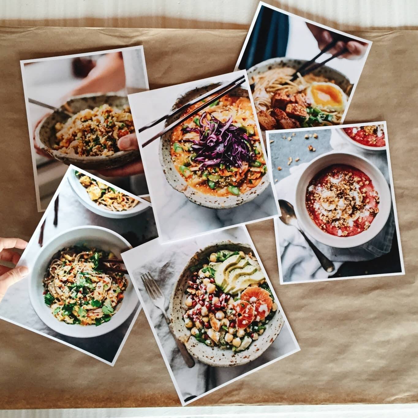printed photos of food