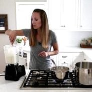 Lindsay making Creamy Cauliflower Sauce | pinchofyum.com