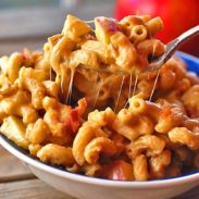 A picture of <span class="fn">Butternut Squash Mac n’ Cheese with Bacon, Caramelized Onions, and Apples