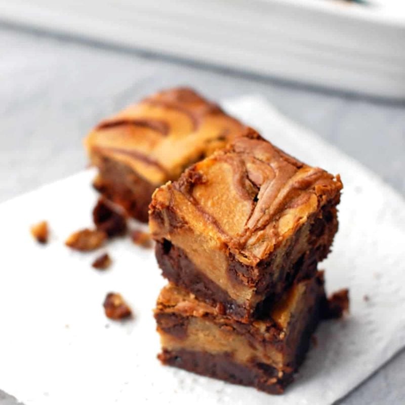 A picture of Peanut Butter Cheesecake Brownies