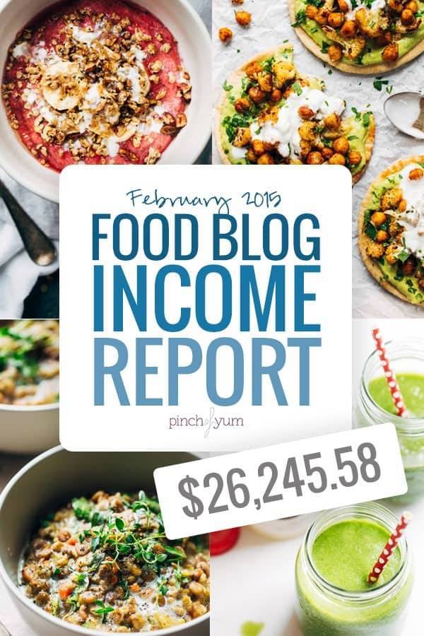 Pinch of Yum Traffic and Income Report - February 2015 collage.