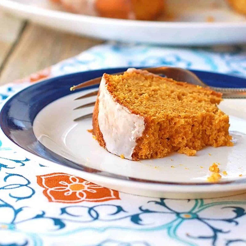A picture of Pumpkin Bundt Cake with Cinnamon Glaze
