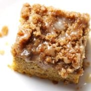 A picture of Cinnamon Streusel Pumpkin Coffee Cake with Maple Glaze