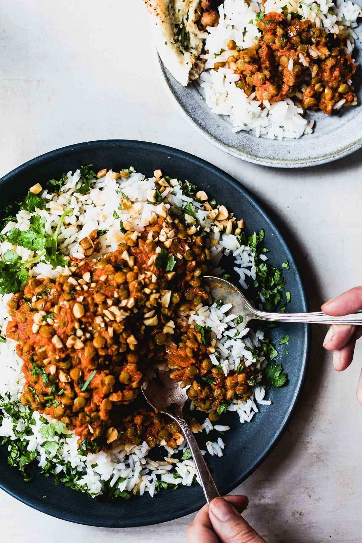 Crockpot Red Curry Lentils Recipe - Pinch of Yum