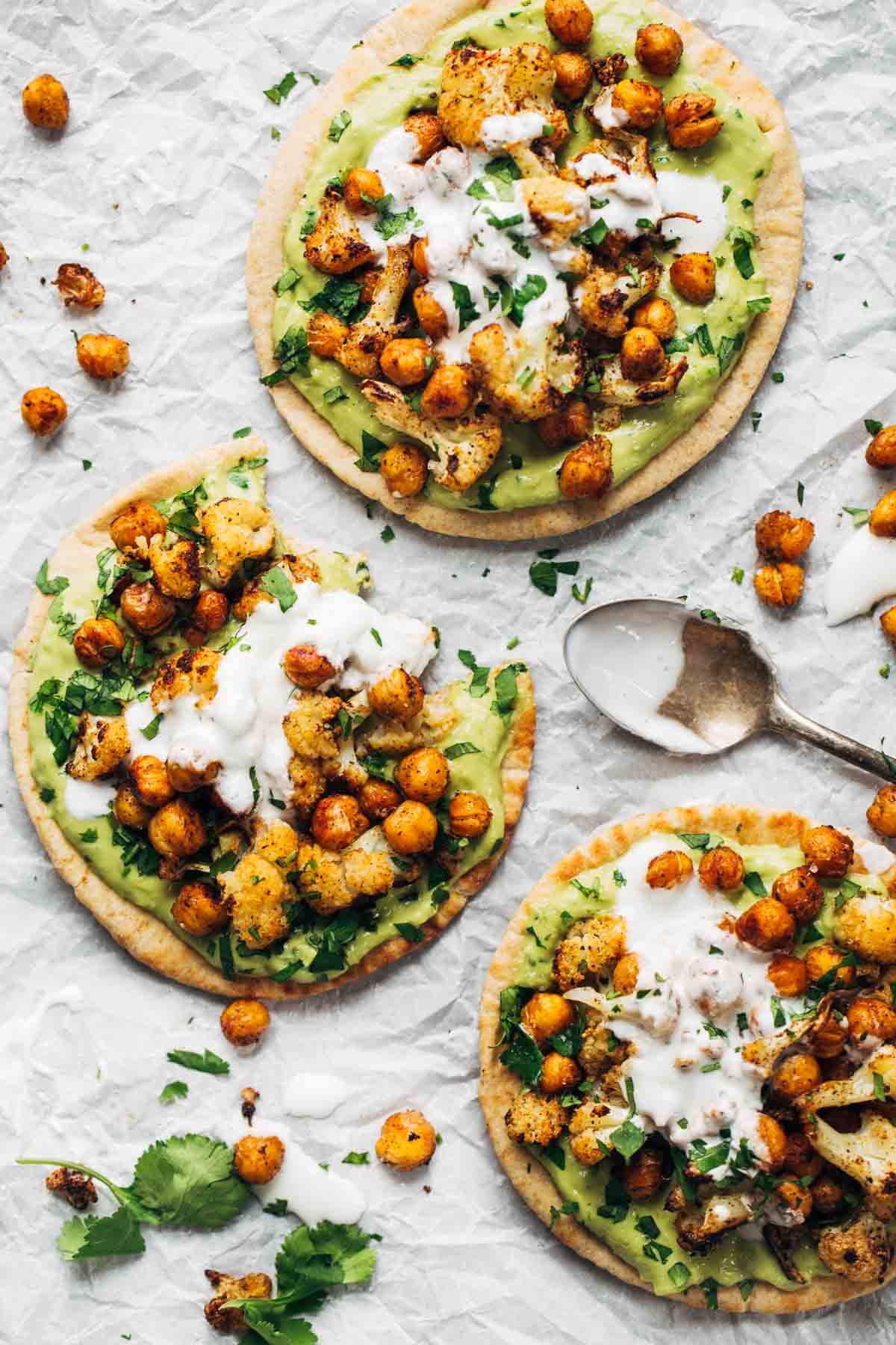 Roasted Veggie Pitas With Avocado Dip Recipe Pinch Of Yum