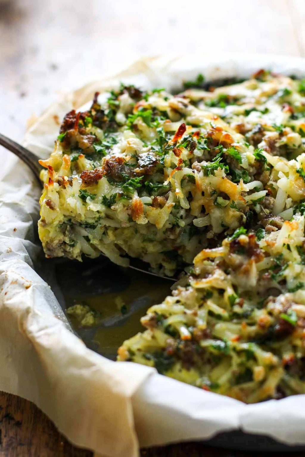 Six Ingredient Sausage Potato Pie Recipe Pinch of Yum