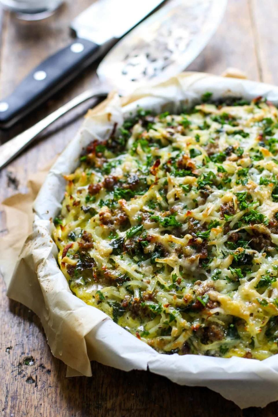 Six Ingredient Sausage Potato Pie Recipe Pinch of Yum