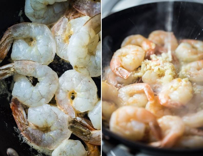 Garlic Butter White Wine Shrimp Linguine Recipe - Pinch of Yum